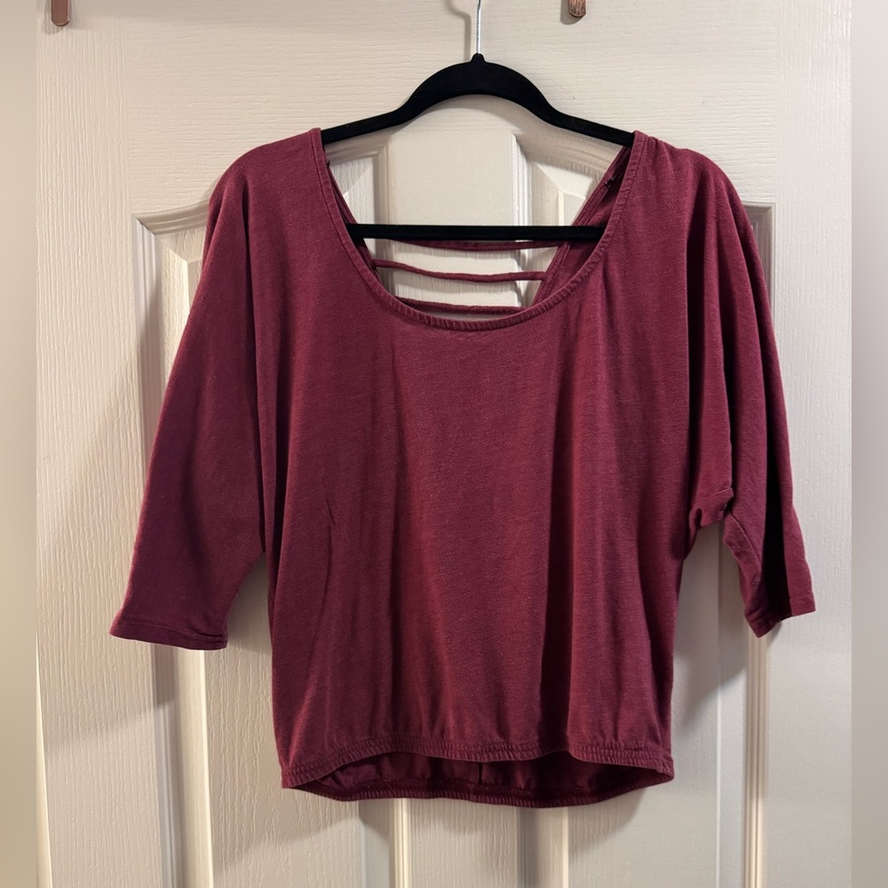 Abercrombie and Fitch - Women's Burgundy Top